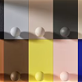 Wall Panels With Various Colors And Decorative Knobs