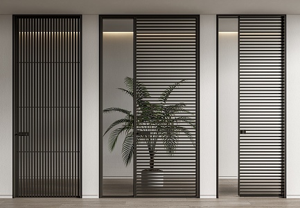 Modern sliding door grille sliding door sliding door screen partition sliding door 3d model