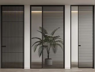 Modern sliding door grille sliding door sliding door screen partition sliding door 3d model