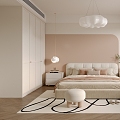 Cream wind bedroom 3d model