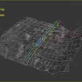 electromagnetic track electromagnetic transport vehicle electromagnetic cableway geomorphic terrain mountain ridge beam valley 3d model