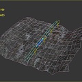 electromagnetic track electromagnetic transport vehicle electromagnetic cableway geomorphic terrain mountain ridge ridge beam valley 3d model