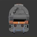 Modern train vehicle carrier realistic 3d model