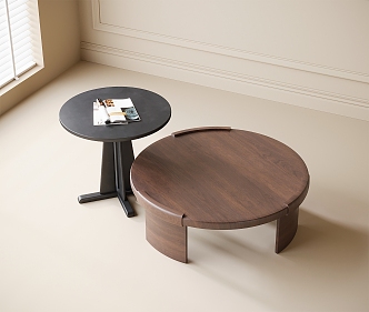 Modern round coffee table 3d model