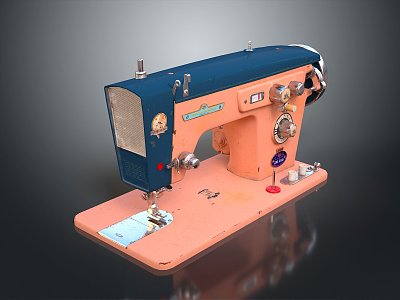 Sewing Machine Old-fashioned Sewing Machine Clothing Machine Realistic 3d model