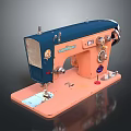 Sewing Machine Old-fashioned Sewing Machine Clothing Machine Realistic 3d model