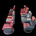 Modern Stylish Public Chairs With Leather Upholstery Armrests And Swivel Bases In Various Colors