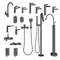 Various Types of Faucets Including Kitchen Bathroom and Shower Accessories