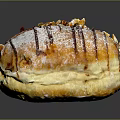 Modern Bread Sandwich Bread 3d model