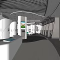 Sleek Modern Reception Area Interior Design With White Seating Green Accents And Modern Lighting