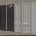 Modern Wainscoting Panels in Dark and Light Colors with Various Designs 3d model