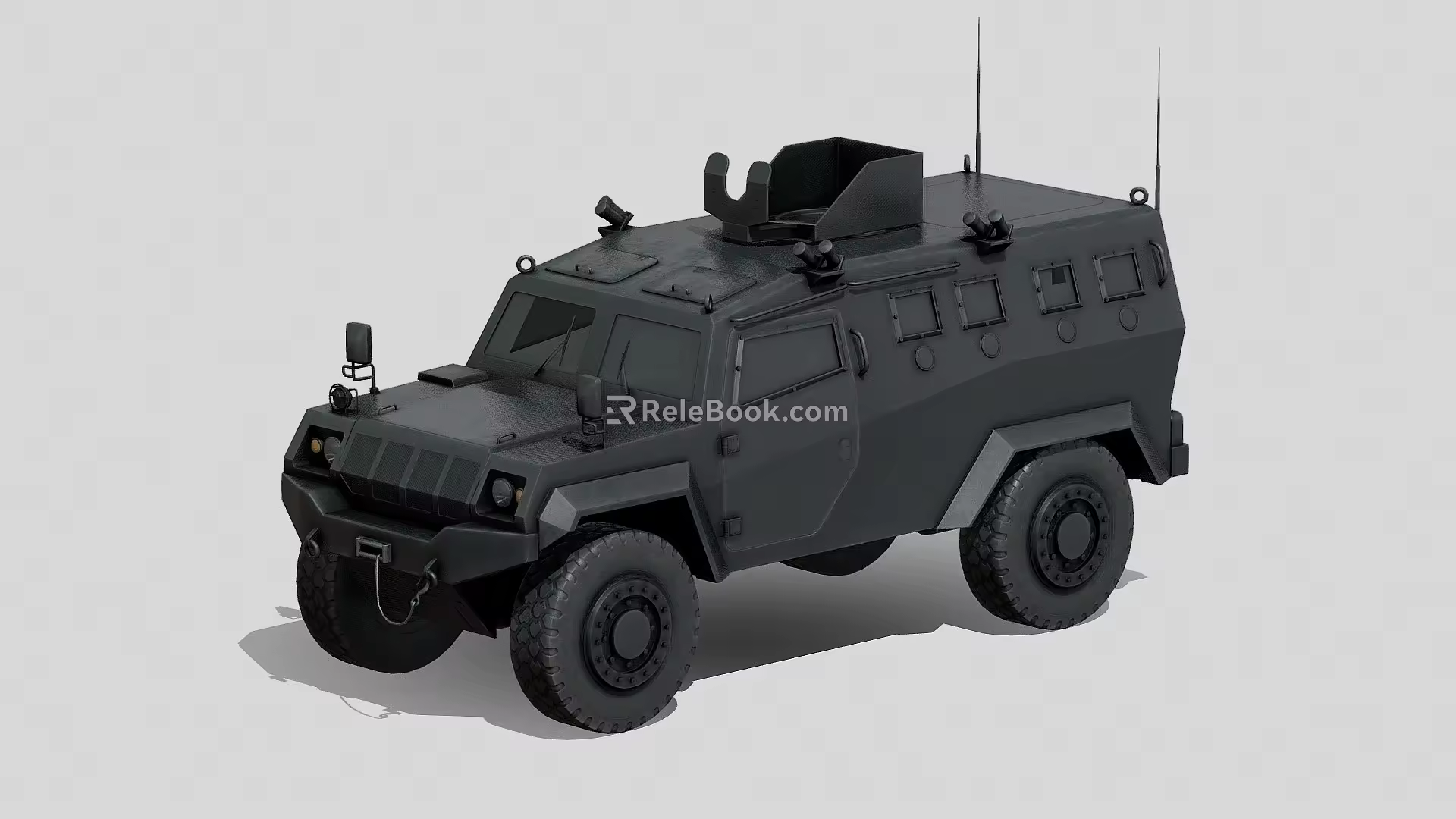 Conmando wheeled armored vehicle automobile vehicle bulletproof automobile armored vehicle military vehicle 3d model