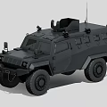 Conmando wheeled armored vehicle automobile vehicle bulletproof automobile armored vehicle military vehicle 3d model