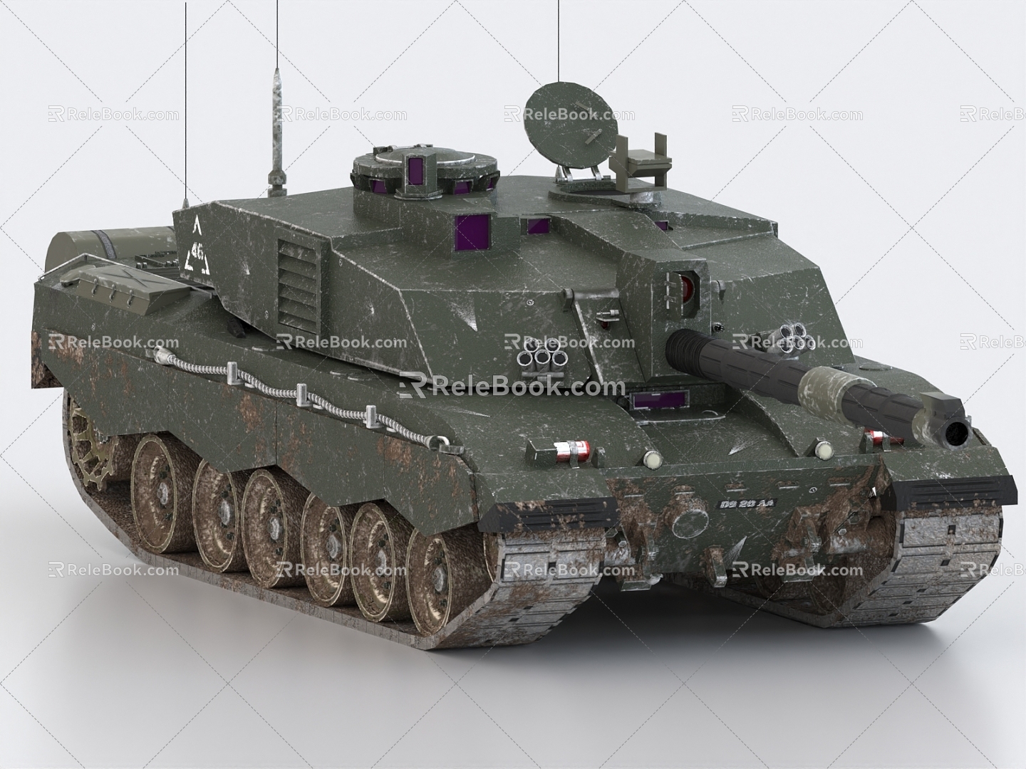 Challenger 2 Main Battle Tank Medium Tank Medium Tank 3d model