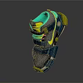 Futuristic Shoes With Neon Blue Yellow Green Accents And Multi Layered Sole Design