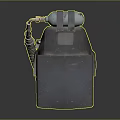 Futuristic Tactical Helmet With Yellow Goggles Gray Frame And Breathing Tube