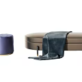 Modern sofa stool sofa stool combination 3d model