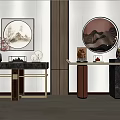 New Chinese style porch bar table 3d model