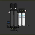 Advanced Home Water Purifier With Black White Filter Cartridges And Digital