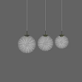 Modern Transparent Glass Sphere Pendant Lights With Golden Base And Bright Illumination