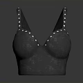 Daily Use Gray Brassiere With White Studs Fashionable Lingerie Item