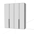 Modern White Wardrobe Design With Sleek Black Lines And Minimalist Styling