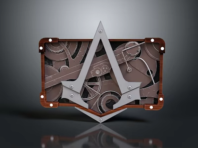 Electronic Appliances Intricate Mechanical Structure With Metal Frame And Gear Elements 3d model