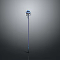 Modern Outdoor Street Light With Metal Pole And Glass Shade Design