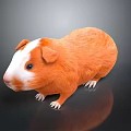 Orange White Guinea Pig Plush Pet Cushion Soft Bed For Home Use Decor