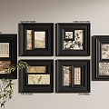 Youxiong Hotel Middle Ancient Hanging Painting Frame Art Device Photo Wall Song Style Pangxi 3d model