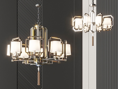 New Chinese Chandelier 3d model