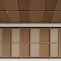 Rattan Wall Panel Decorative Panel Screen Partition Door Panel 3d model