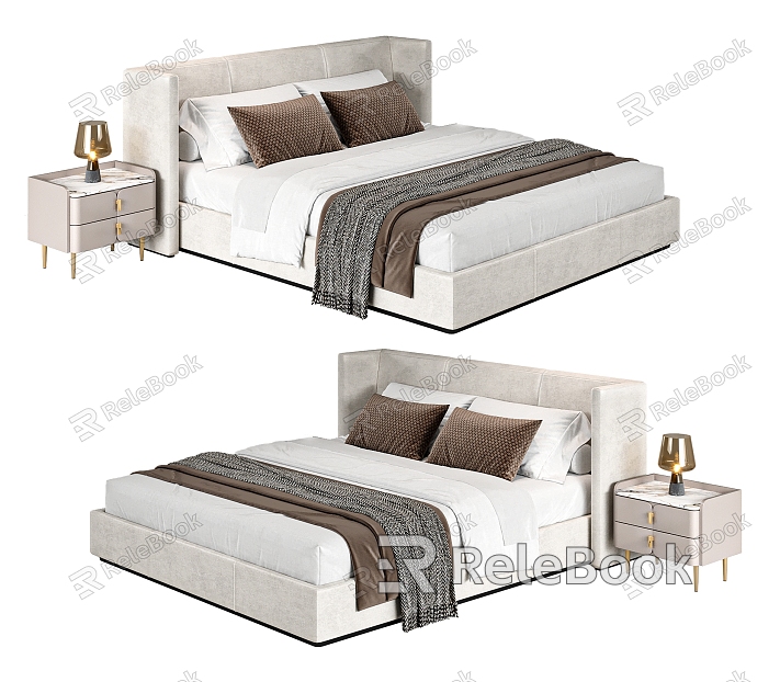 Modern Light Luxury Bed model