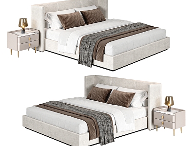 Modern Light Luxury Bed model