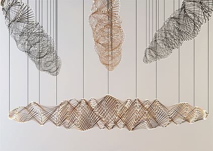 Modern Chandelier Metal Mesh Decorative Chandelier 3d model