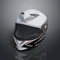 Stylish Motorcycle Helmet SHARK Brand White Black Red Design Transparent Visor