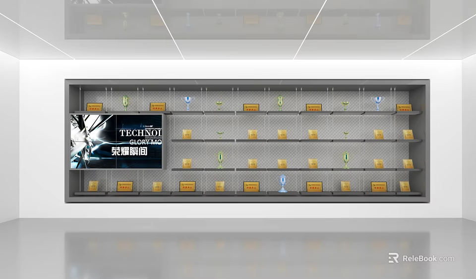 Smart Locker System Interior Design With Storage Compartments And Tech 3d model 