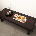 Delicious Breakfast Food With Pancakes Fried Eggs And Orange Juice On Wooden Table