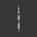 Detailed Space Rocket Model With Multistage Design On Dark Background For Aerospace Exploration 3d model