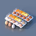 Fresh Colored Eggs In Two Clear Cartons With Scattered Eggs On Surface