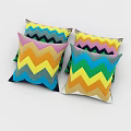 Chevron Pattern Throw Pillows in Gray Black and Beige Tones for Home Decor