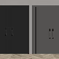 Modern double door 3d model