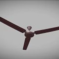 Modern Ceiling Air Conditioner Fan With Three Dark Blades And Efficient Cooling