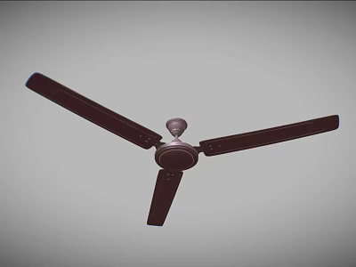 Modern Ceiling Air Conditioner Fan With Three Dark Blades And Efficient Cooling 3d model