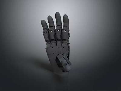Mechanical Robotic Hand With Metal Joints And Prosthetic Structure Design 3d model