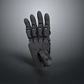 Mechanical Robotic Hand With Metal Joints And Prosthetic Structure Design 3d model