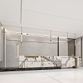 Modern Sales Office Front Desk Lobby Front Desk 3d model