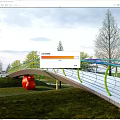modern landscape bridge arch bridge special-shaped bridge 3d model