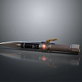 Metallic Mechanical Tool With Sharp Tip Knurled Grip And Colorful Components