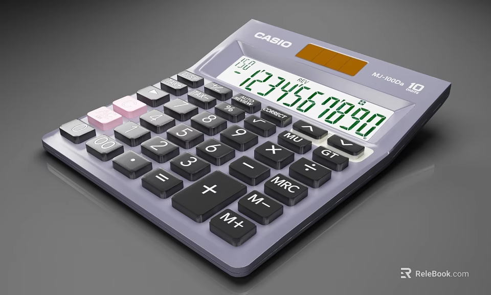 Casio MJ-120D Office Calculator With Digital Display And Function Keys 3d model 
